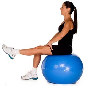 Tratamento com bola Pilates na Clínica Pisati